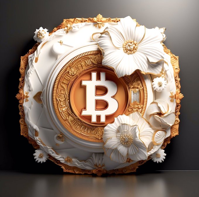 Free bitcoin illustration orange white blockchain sphere