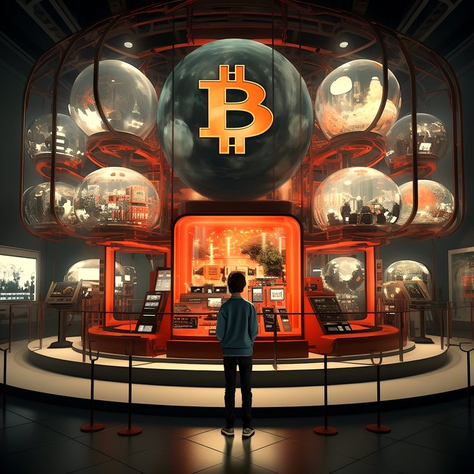 Free bitcoin digital illustration electric bubble blockchain