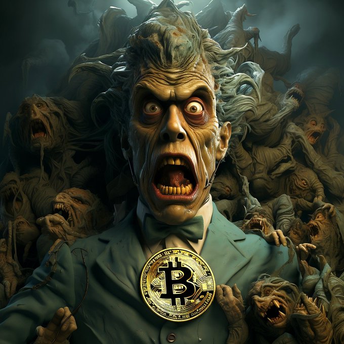 Bitcoin illustration freak futuristic network