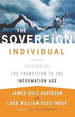 The Sovereign Individual book cover – James Dale Davidson on cryptocurrency and personal sovereignty