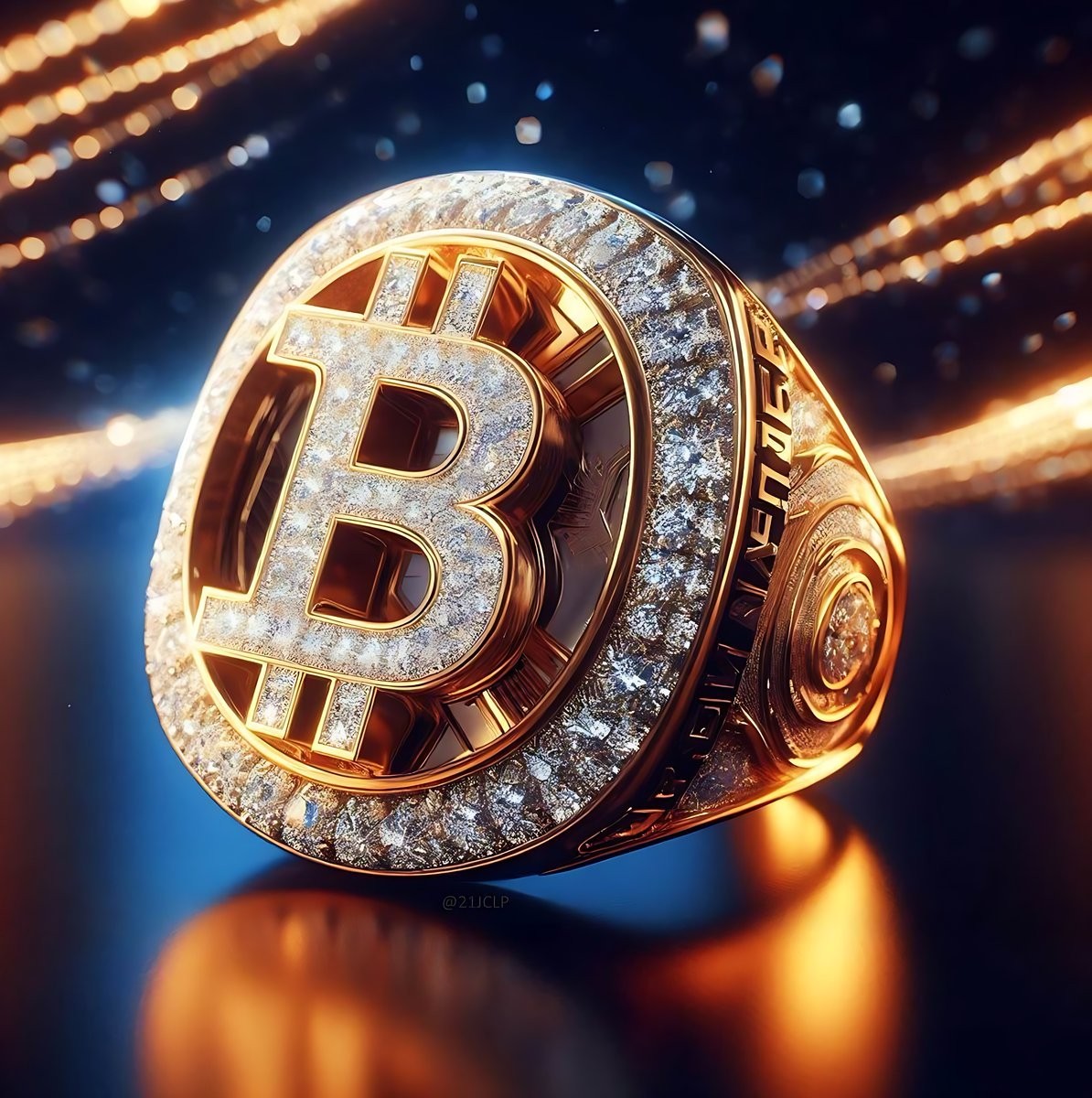 Free bitcoin illustration vibrant blue neon satoshi symbol