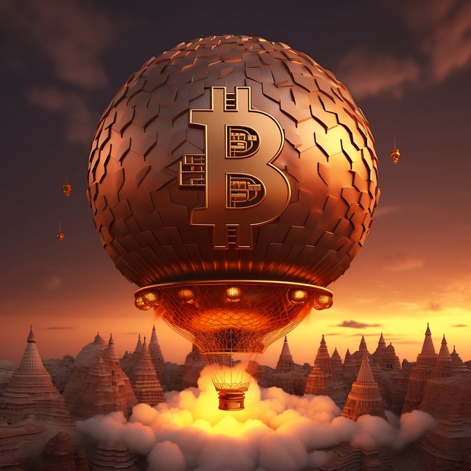 Bitcoin design red holographic blockchain pattern