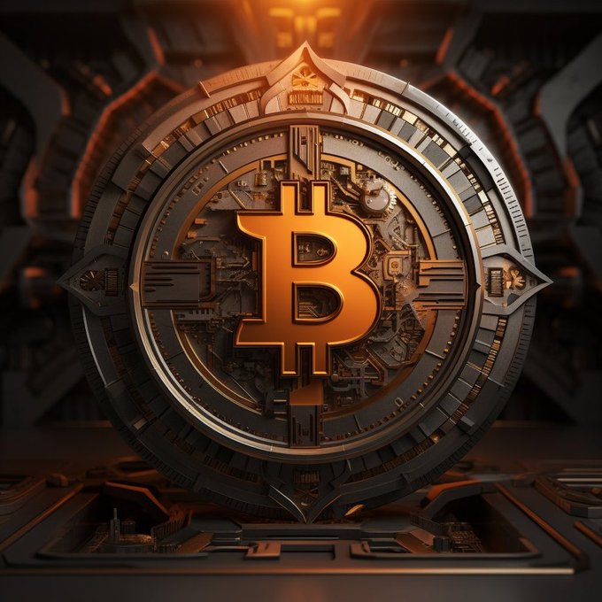 Free bitcoin artwork bronze glowing satoshi portrait