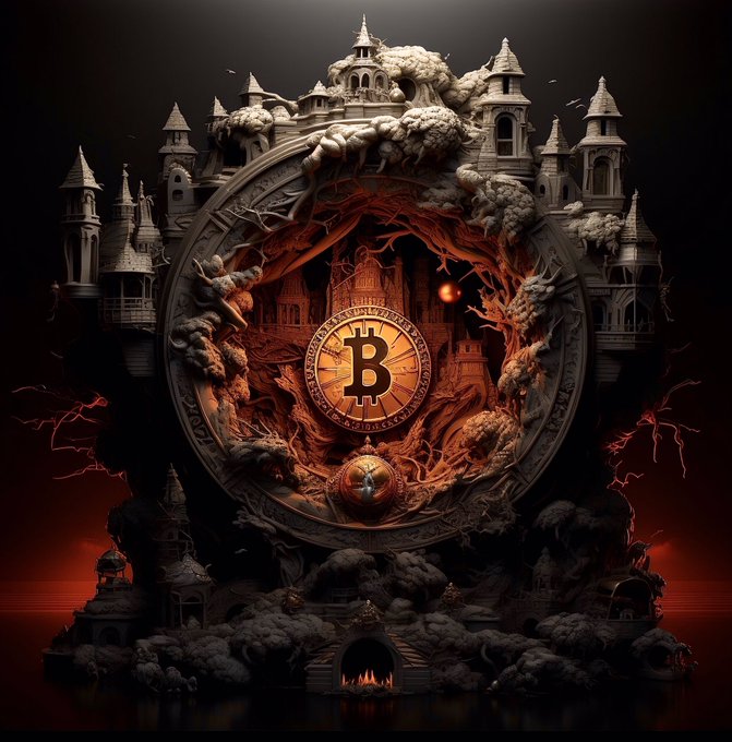 Free bitcoin Asian art cyberpunk satoshi symbol