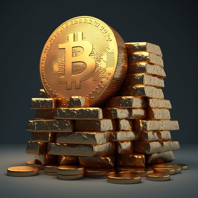 Bitcoin artwork neon gold bullion geometric explosion