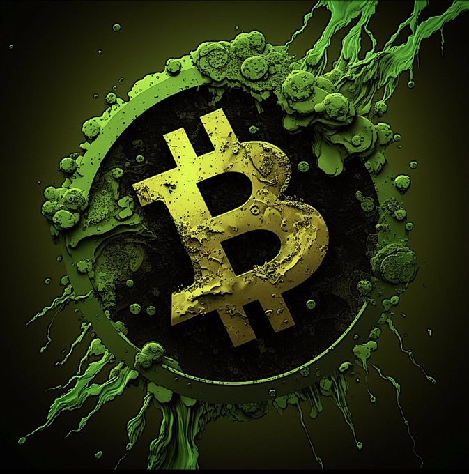 Free bitcoin illustration golden glowing coin portrait