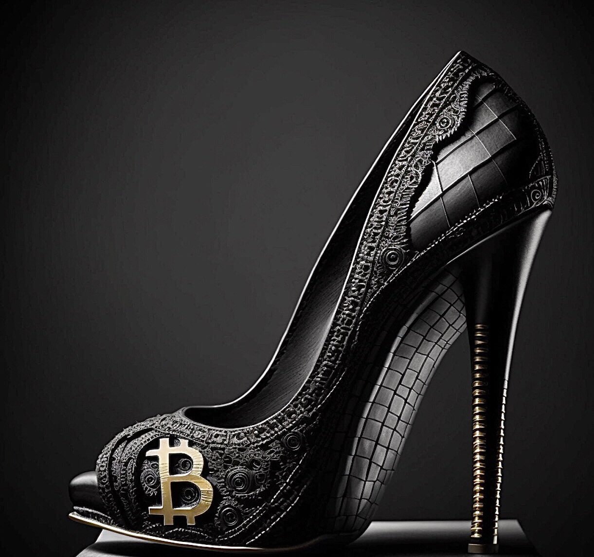 Free bitcoin illustration golden coin cyberpunk explosion