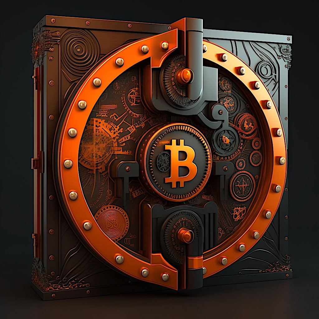 Free bitcoin artwork golden geometric crypto pattern