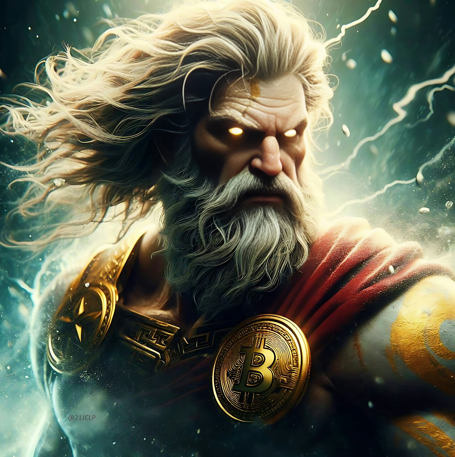 Bitcoin illustration futuristic orange 3D blockchain sphere 