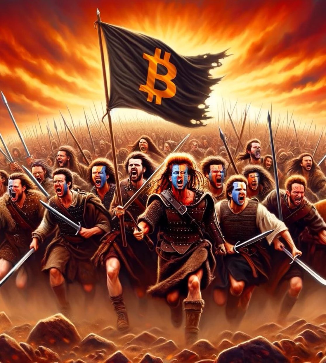 Free bitcoin art vibrant golden satoshi coin raining crypto design