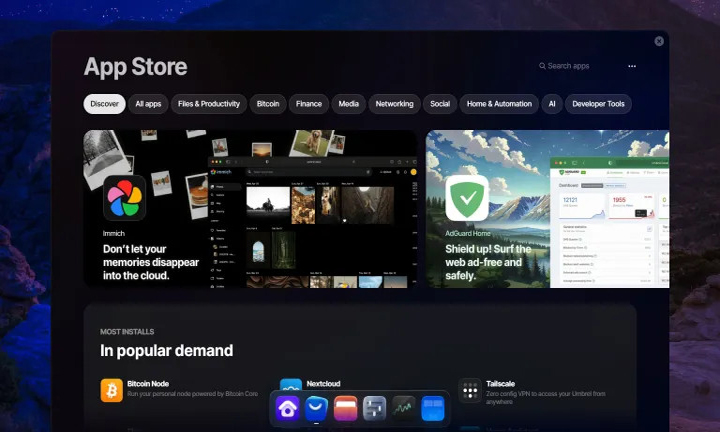Bitcoin Umbrel Node, Installing Other Apps