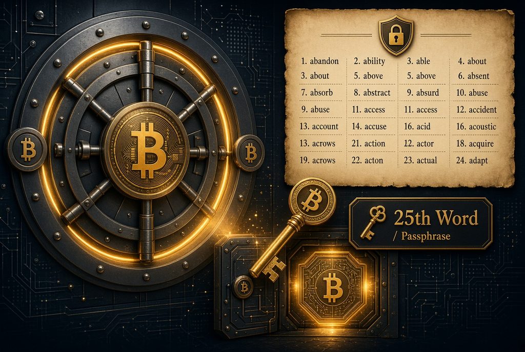 BIP39 25th word passphrase protecting Bitcoin funds from seed phrase theft